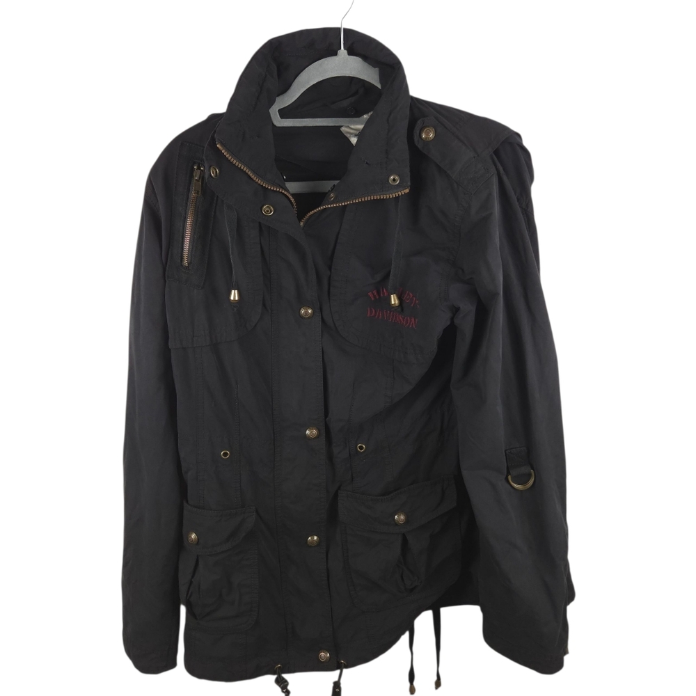 Harley-Davidson Black Jacket with Red Embroidery